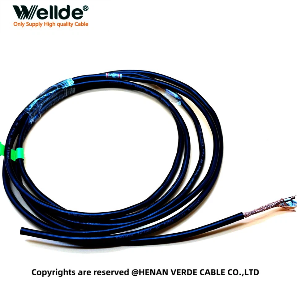 2 Core 23 AWG Shielded Twisted AV Cable