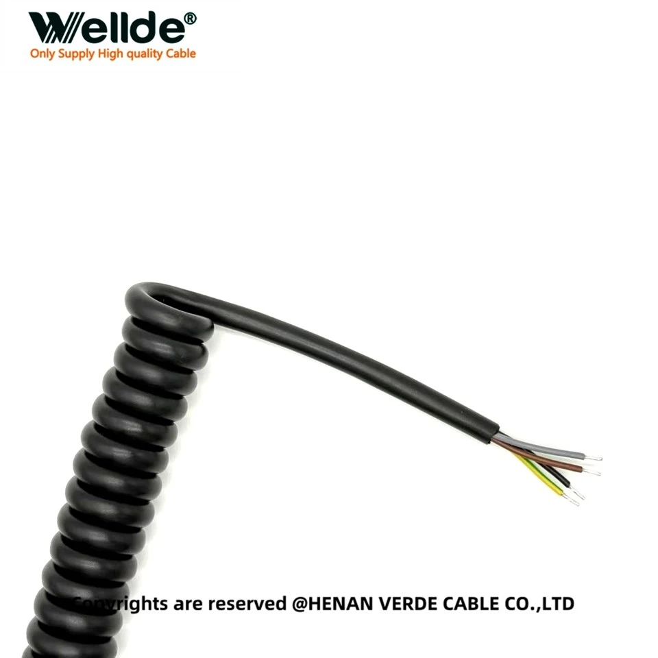 4x0.75mm² Retractable Spiral Cable
