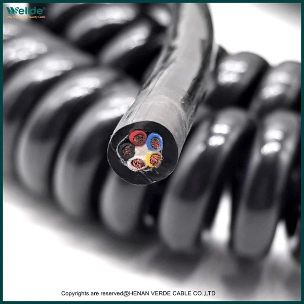 5 Core 1.0mm PUR Spiral Cable factory