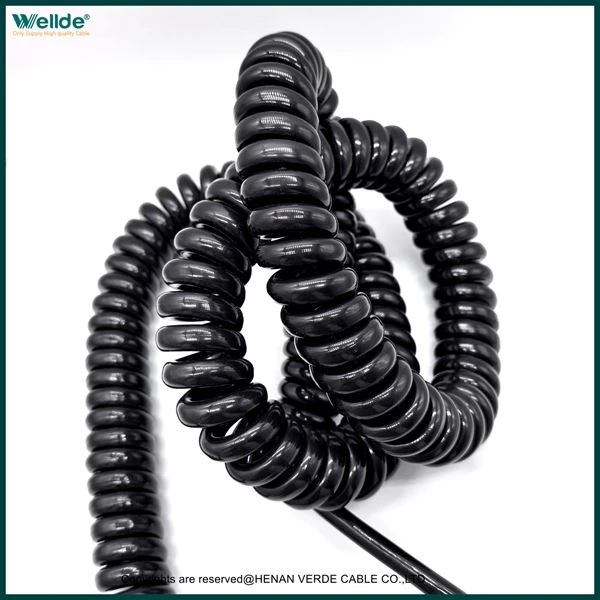 5 Core 1.0mm PUR Spiral Cable