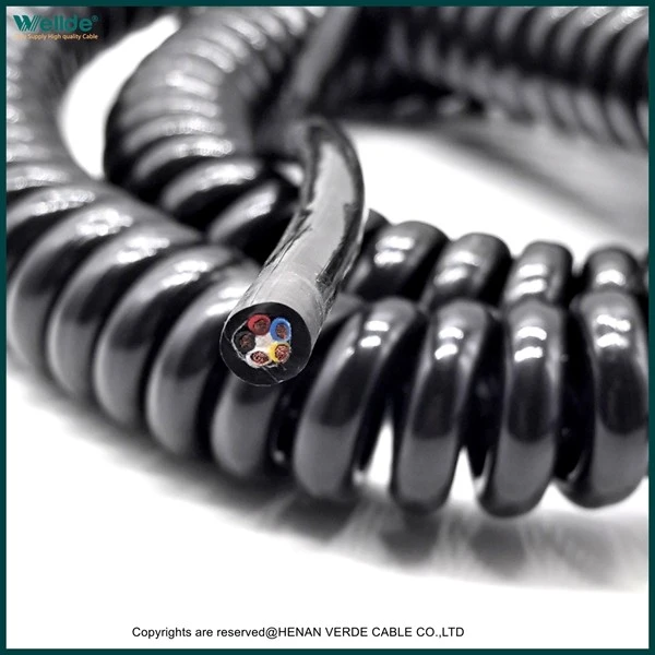 5 Core 1.0mm PUR Spiral Cable manufacturers