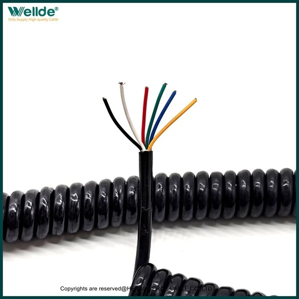 6 Core 0.12mm Spiral Cable factory