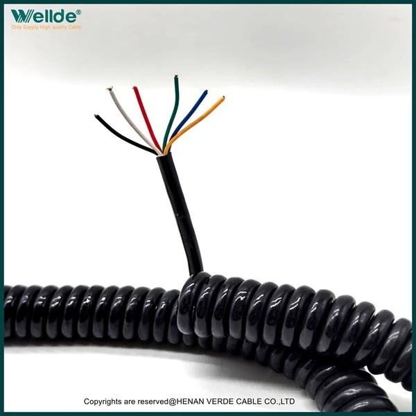 6 Core 0.12mm Spiral Cable high quality