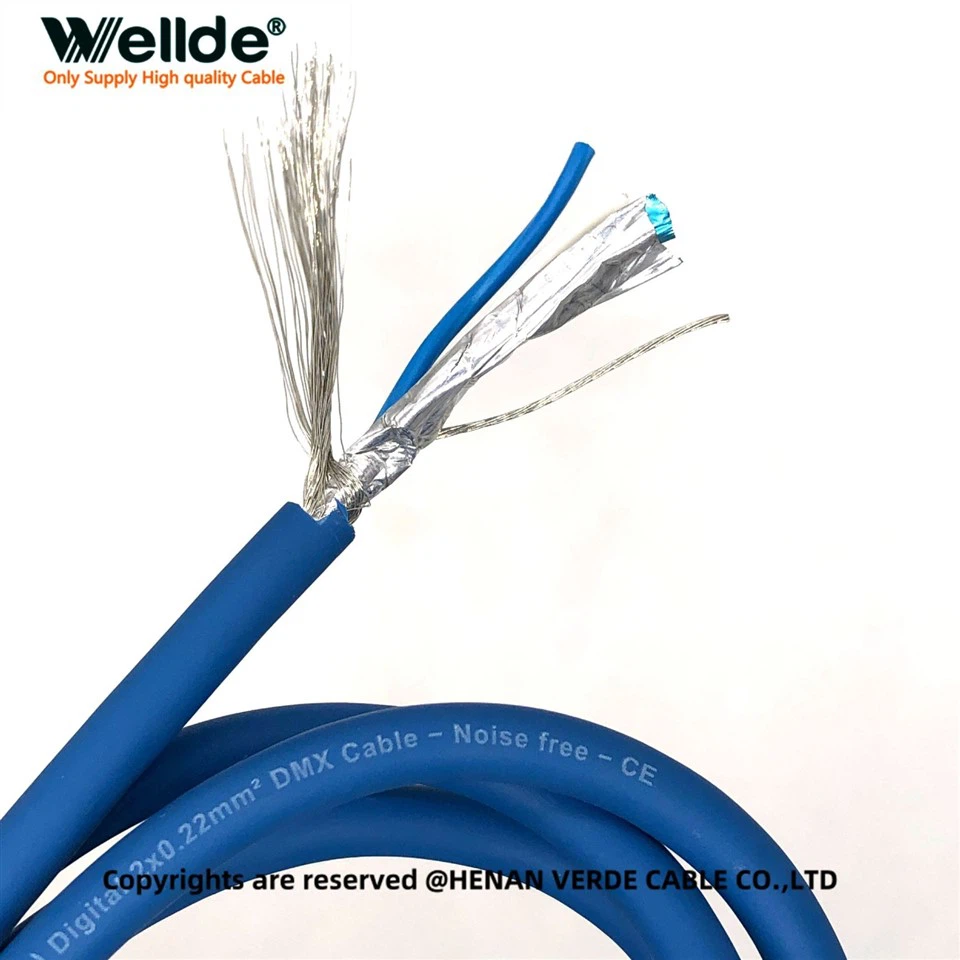 Shielded 2 Core 24AWG DMX Cable