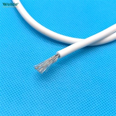 10KVDC White Silicone Cable