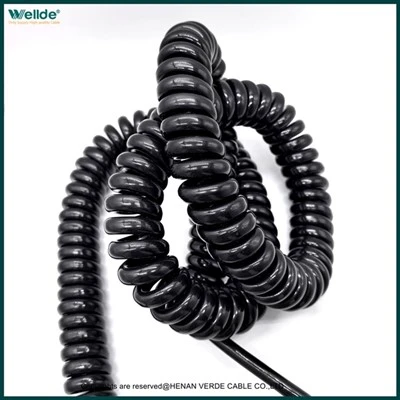5 Core 1.0mm PUR Spiral Cable