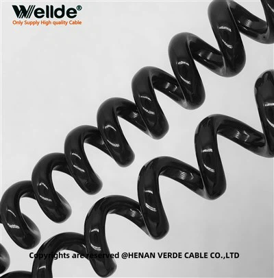 Shielded Spiral Power Cable 3 Core